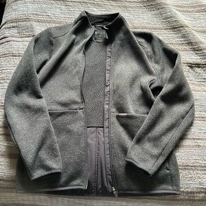 FIGS On-Shift Sweater Knit Jacket medium women’s Heather Dark Charcoal